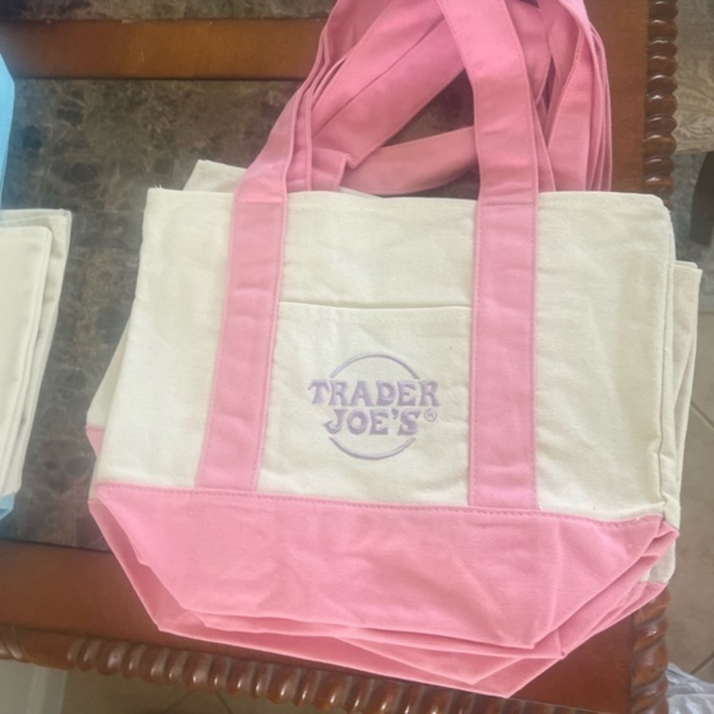 You Get 1 Trader Joe’s Mini Pink Tote Bag New